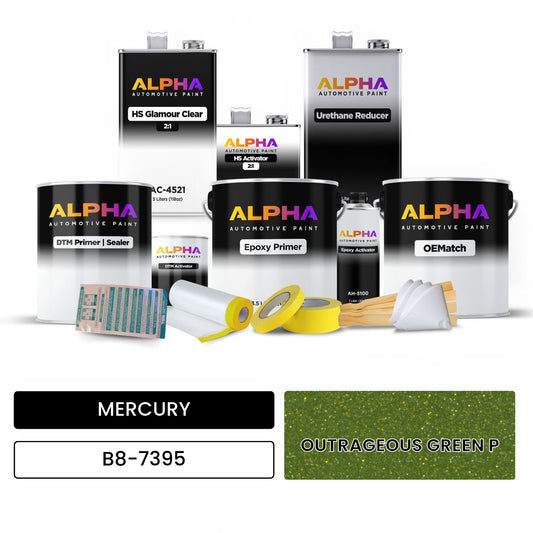 MERCURY OUTRAGEOUS GREEN P B8-7395 OEMatch Vehicle Paint Kit