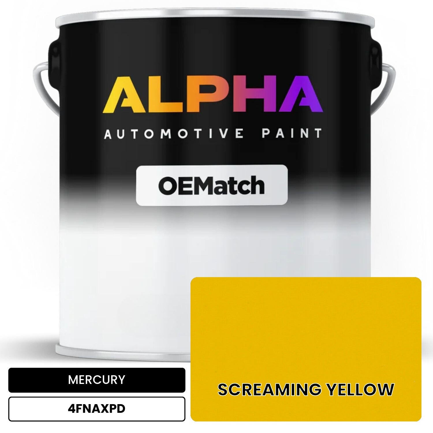 MERCURY SCREAMING YELLOW 4FNAXPD OEMatch Basecoat