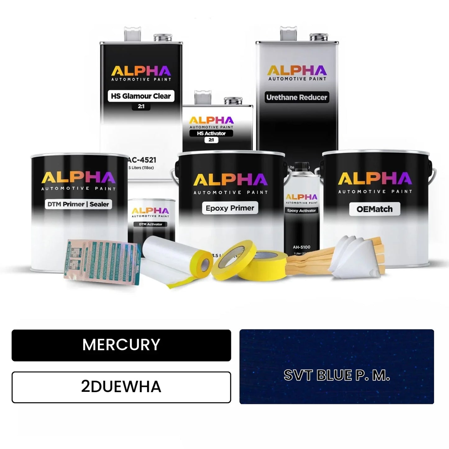 MERCURY SVT BLUE P. M. 2DUEWHA OEMatch Vehicle Paint Kit
