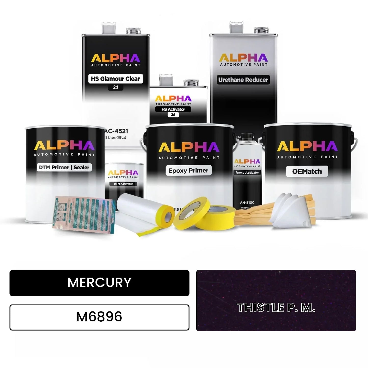 MERCURY THISTLE P. M. M6896 OEMatch Vehicle Paint Kit