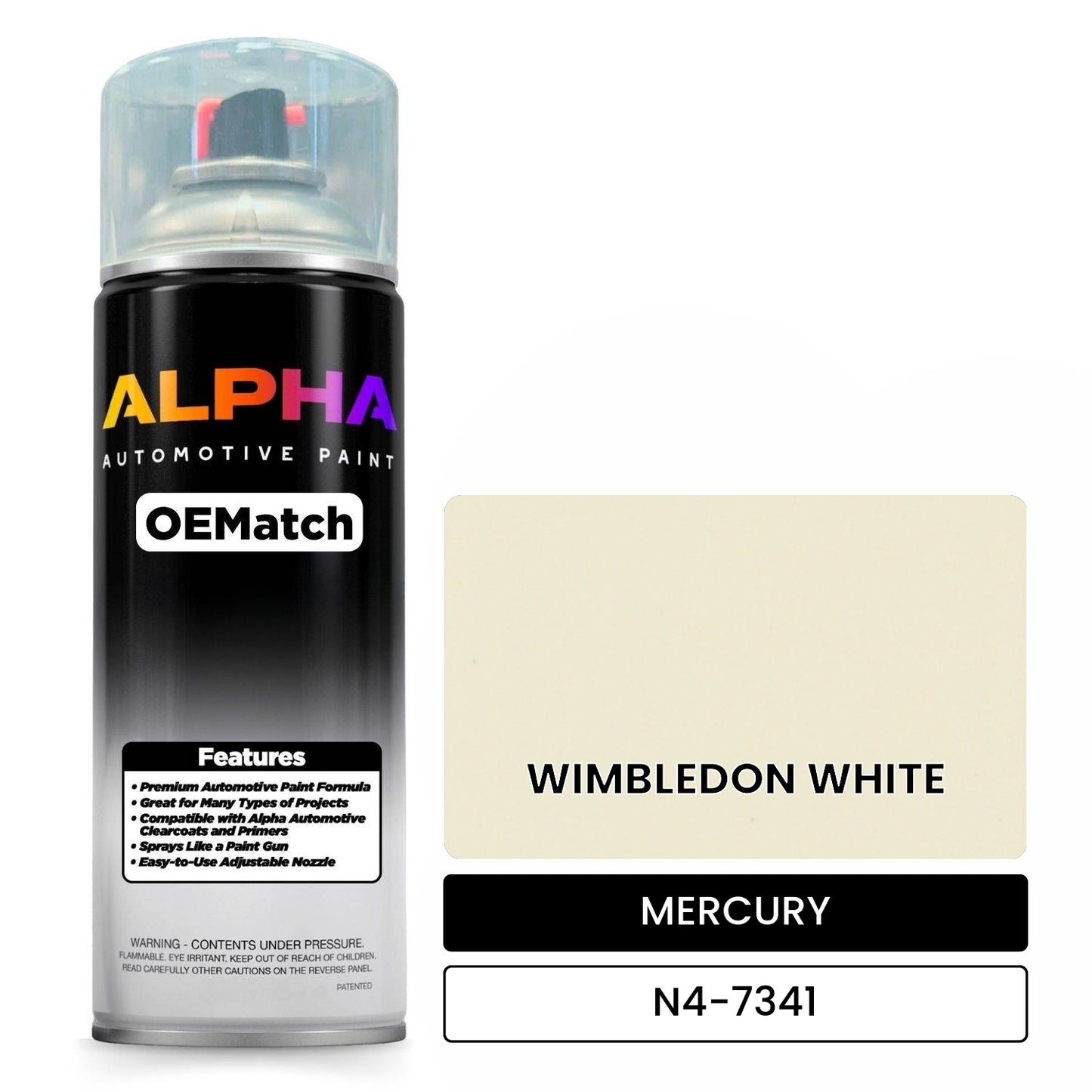 MERCURY WIMBLEDON WHITE N4-7341 OEMatch Spraycan