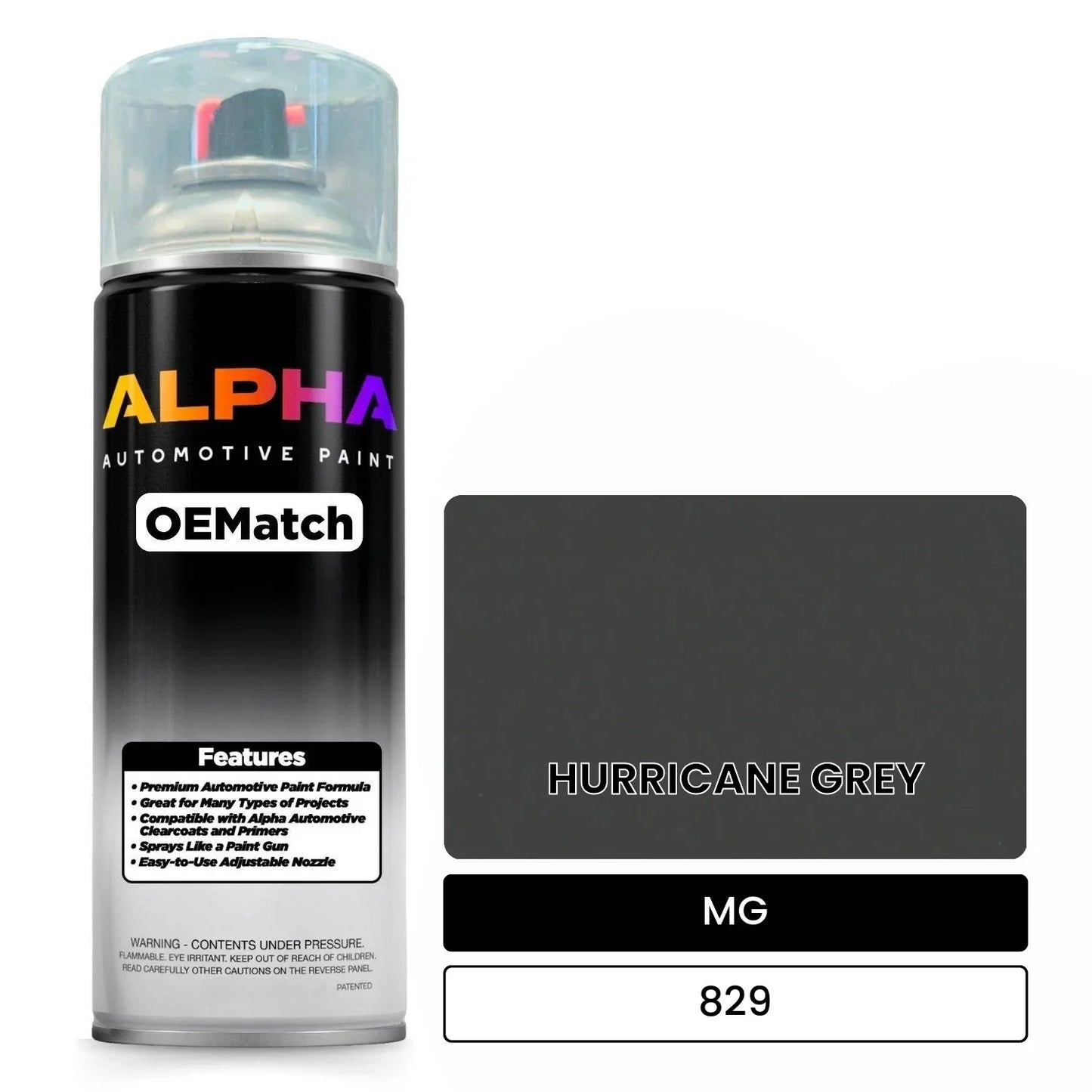 MG HURRICANE GREY 829 OEMatch Spraycan