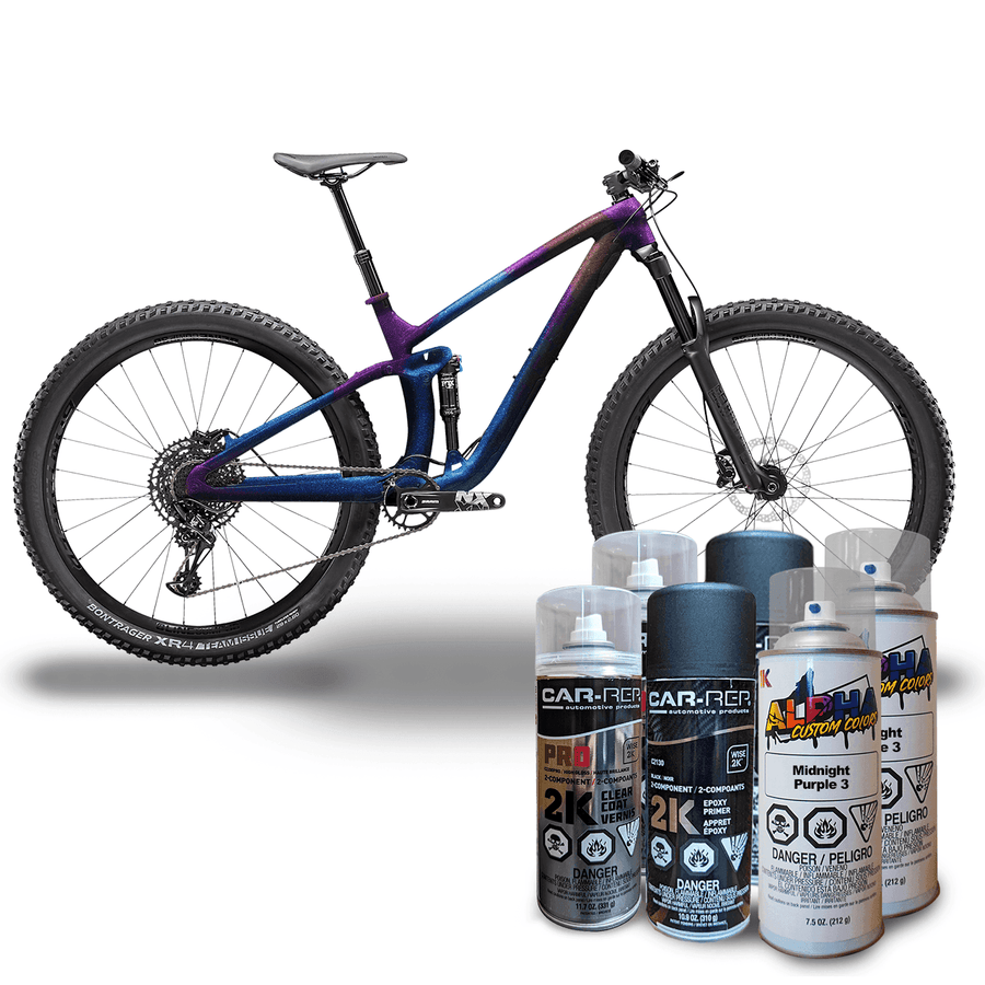 Midnight Purple 3 Bike Paint Kit - The Spray Source - Alpha Pigments