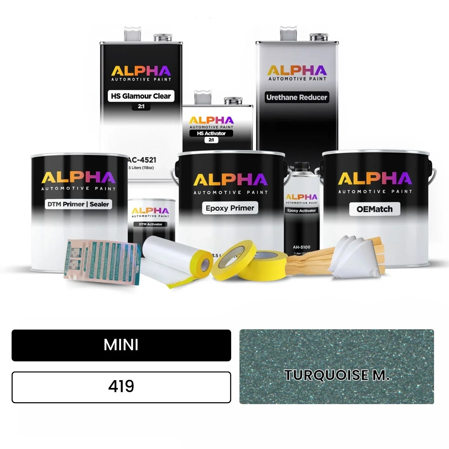 MINI TURQUOISE M. 419 OEMatch Vehicle Paint Kit