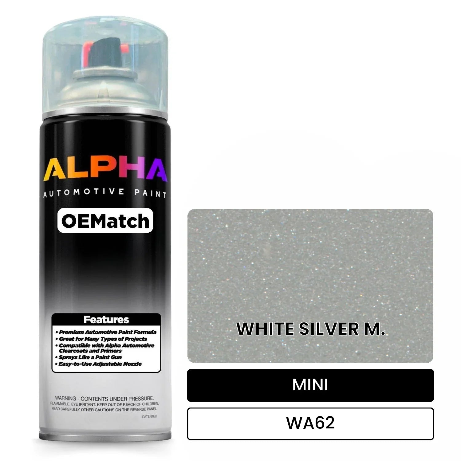 MINI WHITE SILVER M. WA62 OEMatch Spraycan