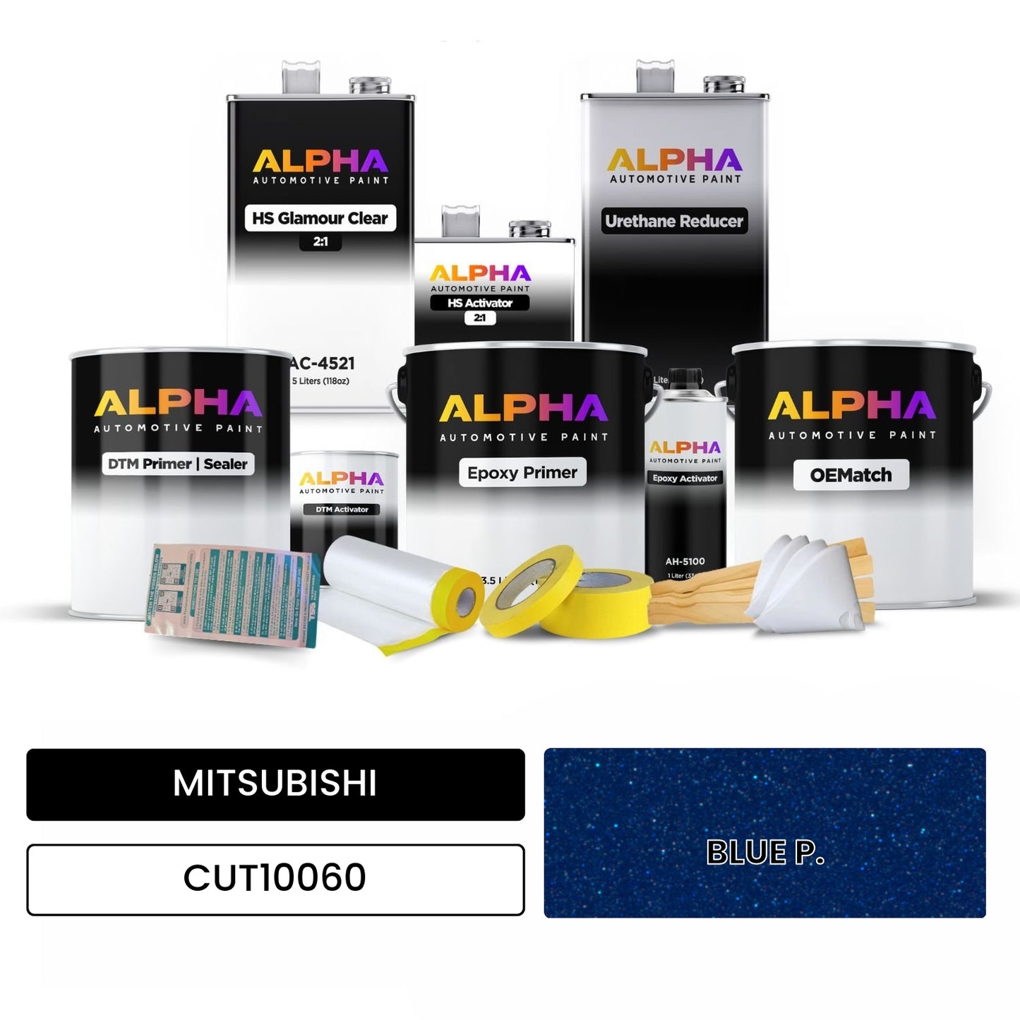 MITSUBISHI BLUE P. CUT10060 OEMatch Vehicle Paint Kit