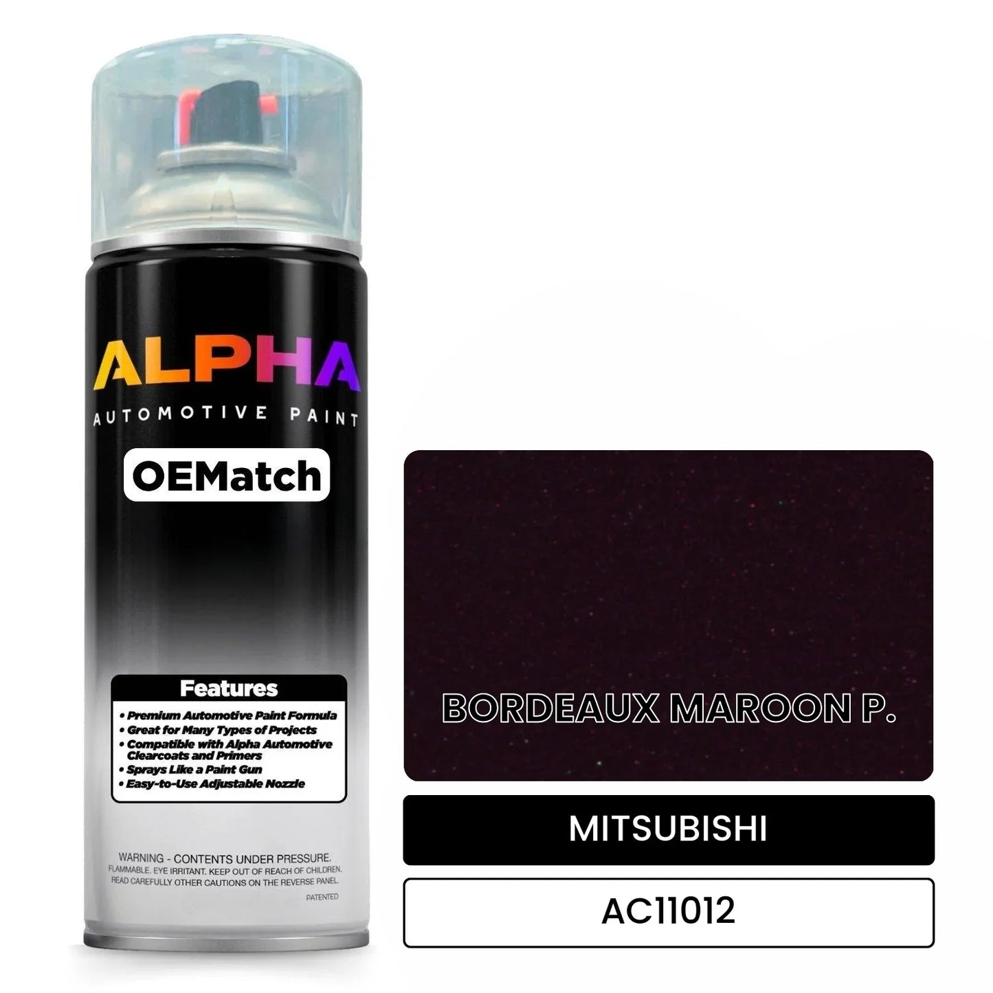 MITSUBISHI BORDEAUX MAROON P. AC11012 OEMatch Spraycan