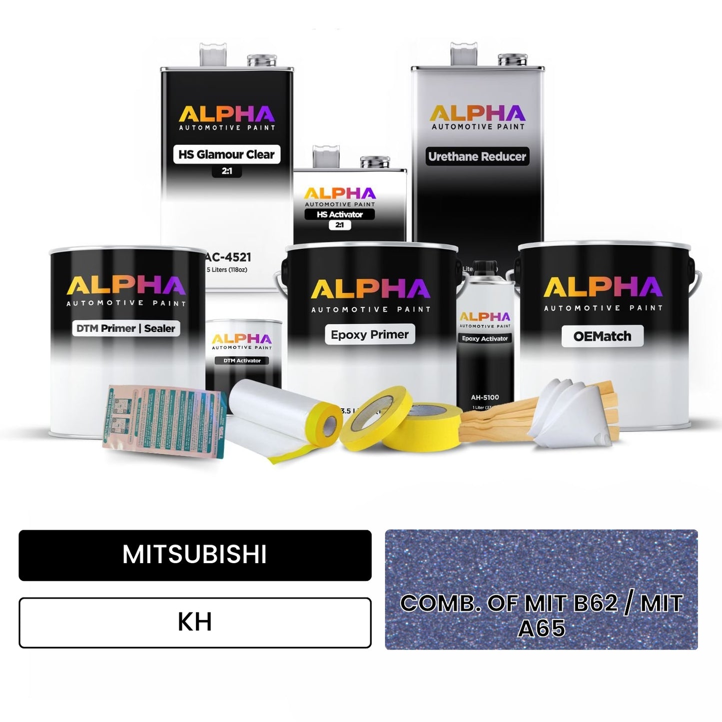 MITSUBISHI COMB. OF MIT B62 / MIT A65 KH OEMatch Vehicle Paint Kit