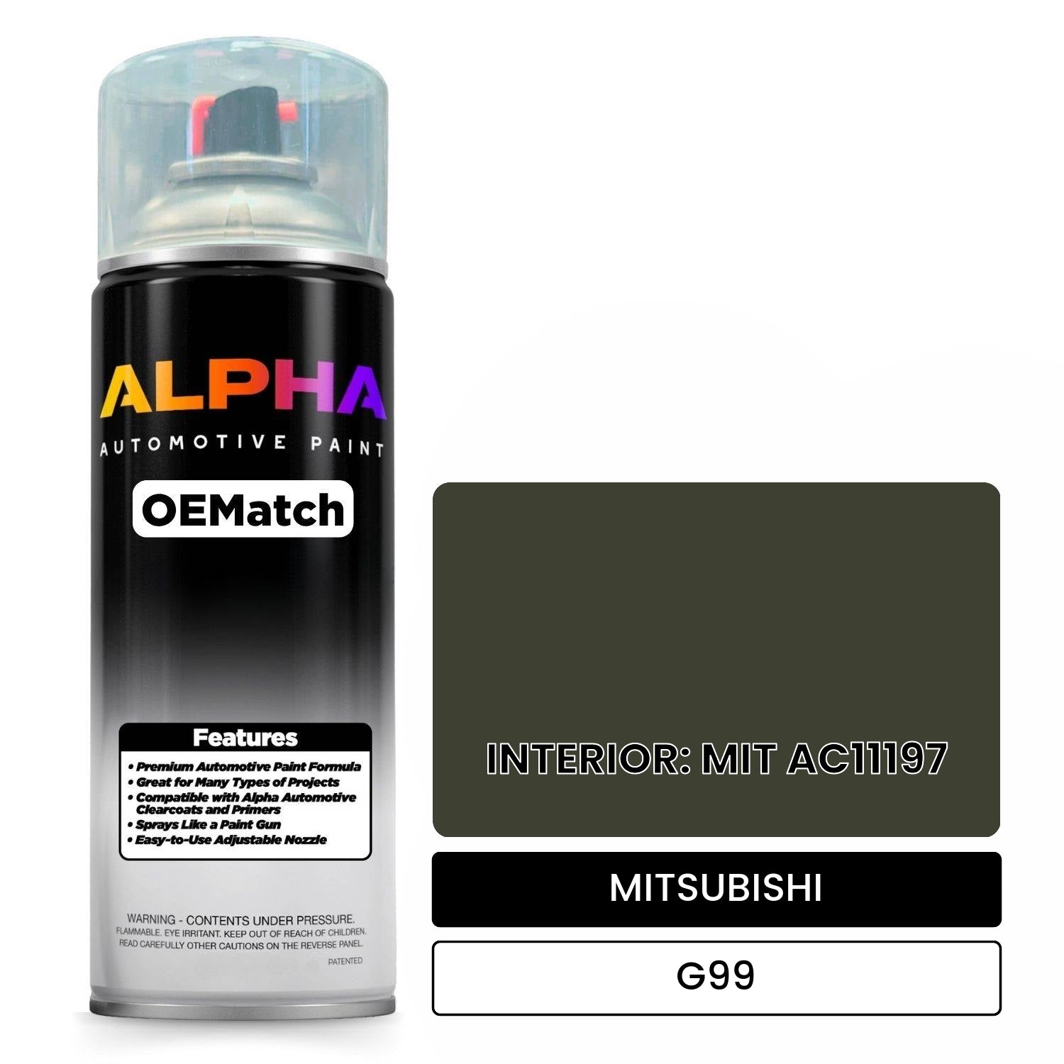 MITSUBISHI INTERIOR: MIT AC11197 G99 OEMatch Spraycan