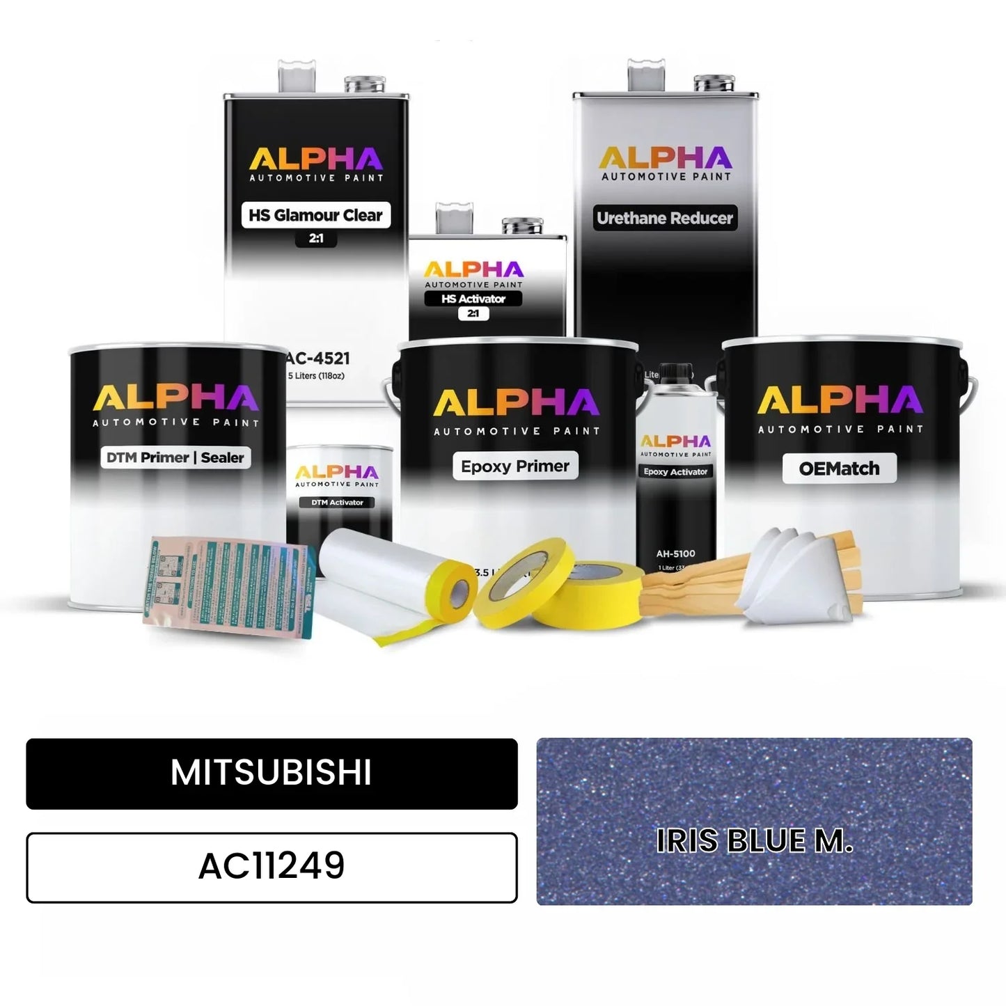 MITSUBISHI IRIS BLUE M. AC11249 OEMatch Vehicle Paint Kit