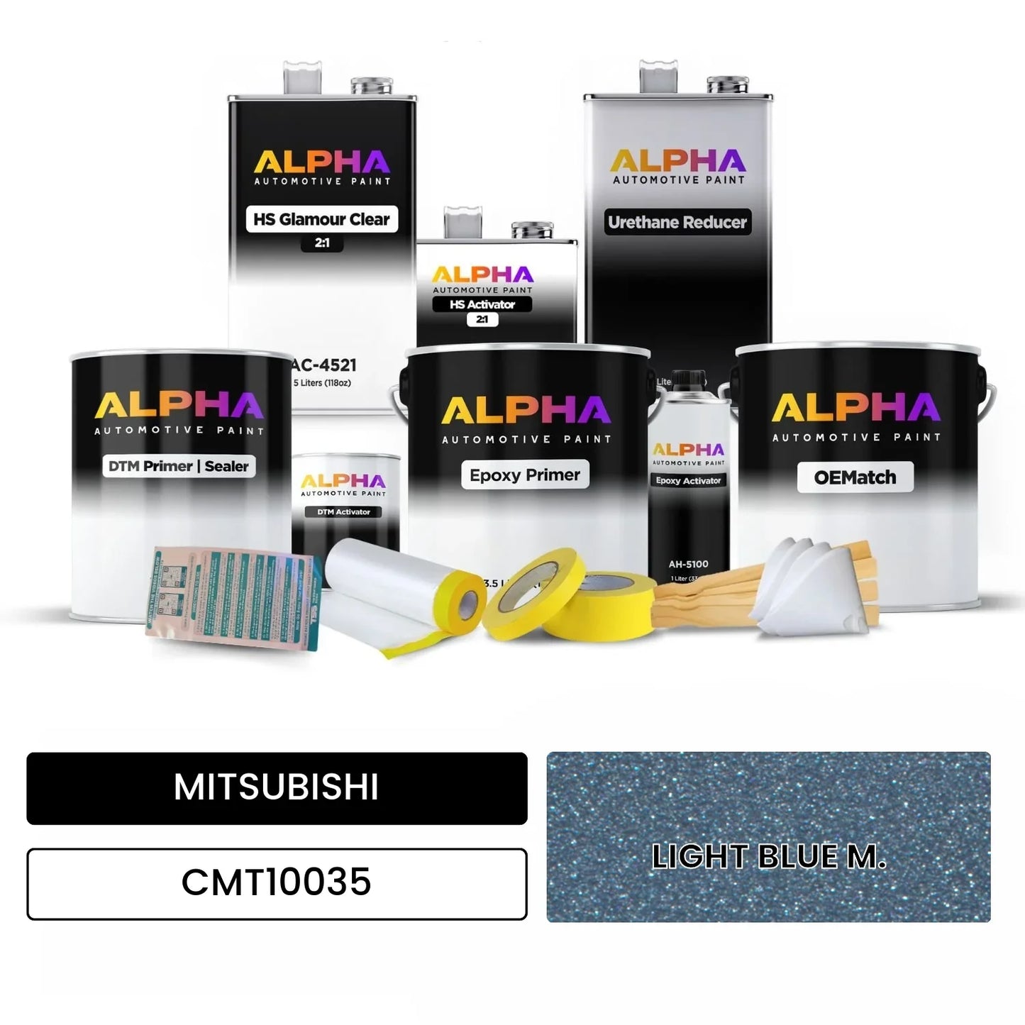 MITSUBISHI LIGHT BLUE M. CMT10035 OEMatch Vehicle Paint Kit