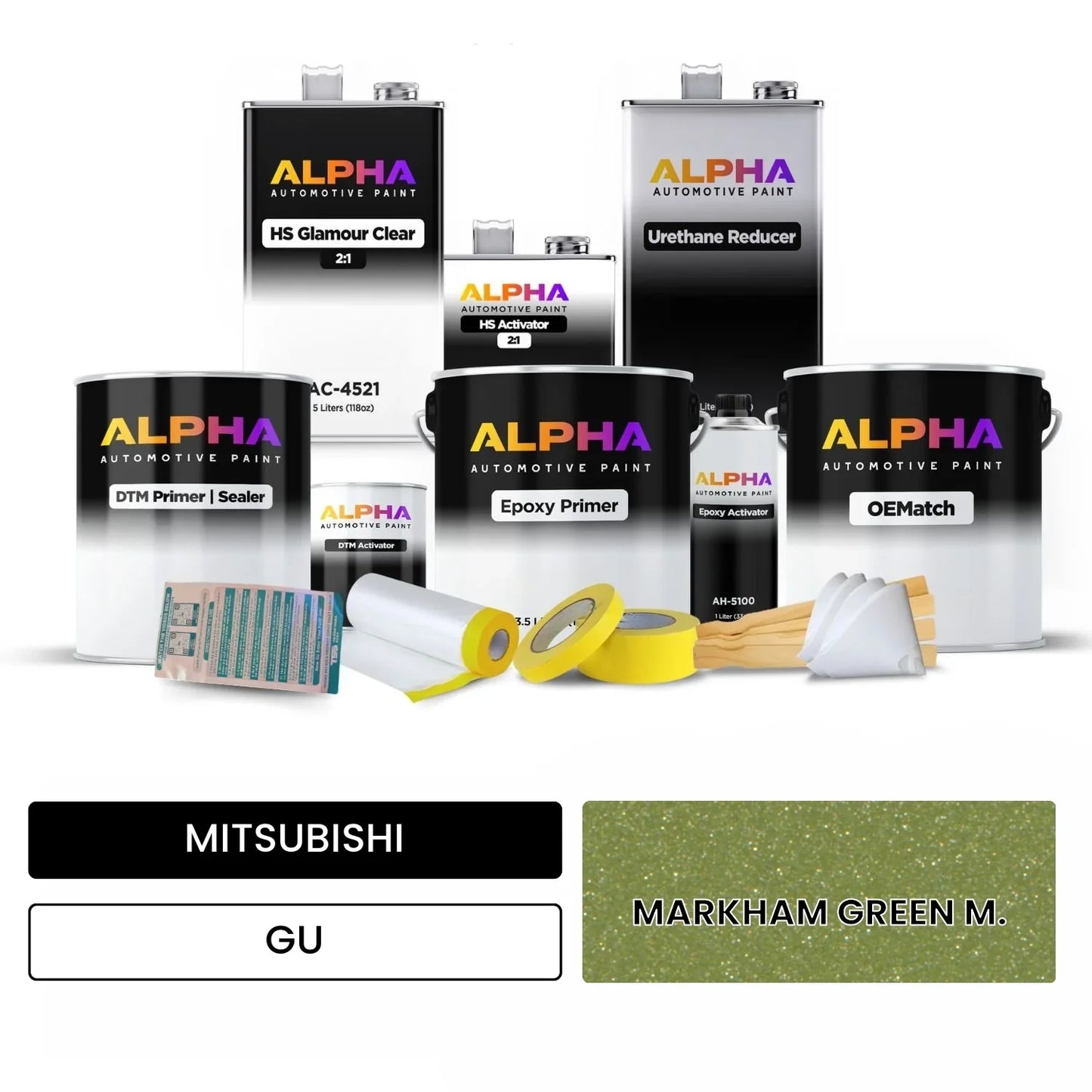 MITSUBISHI MARKHAM GREEN M. GU OEMatch Vehicle Paint Kit