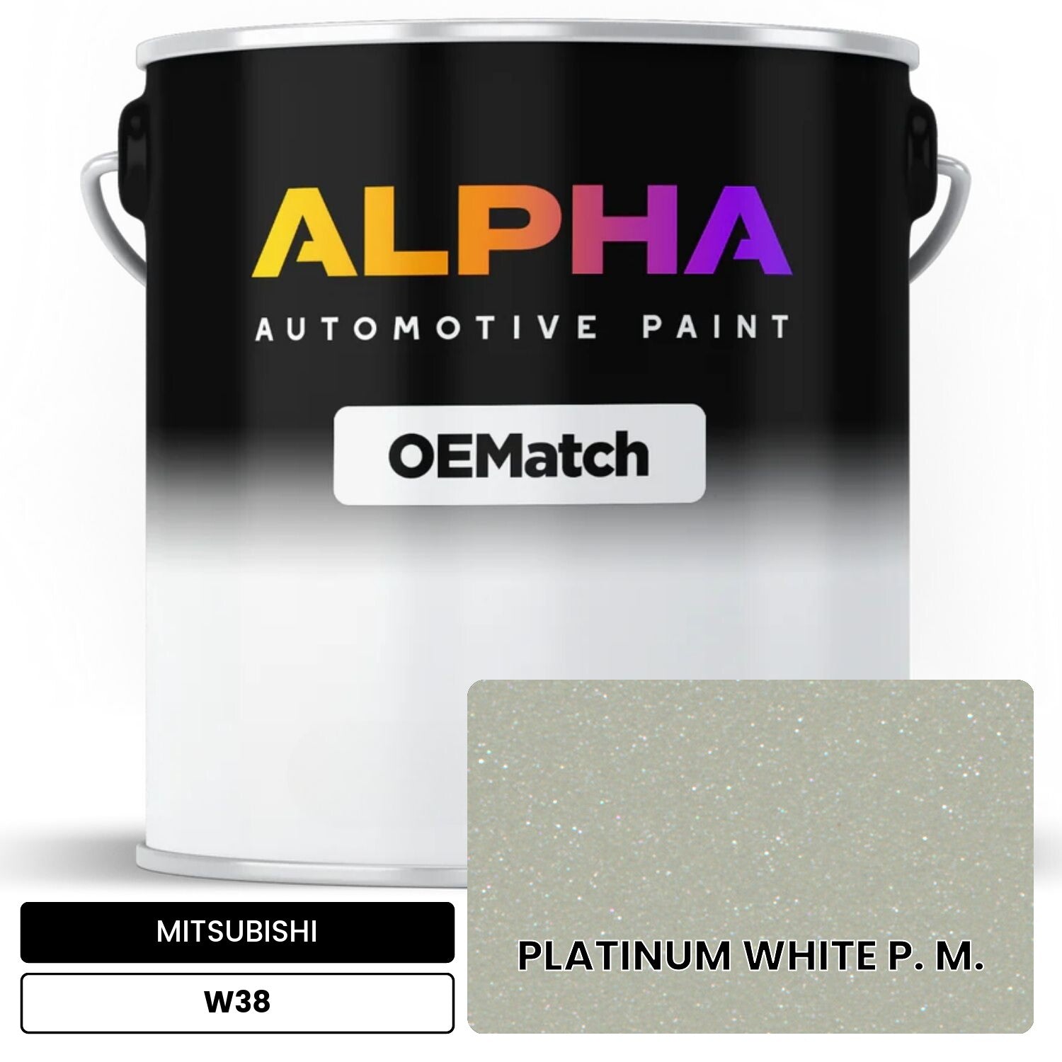 MITSUBISHI PLATINUM WHITE P. M. W38 OEMatch Basecoat
