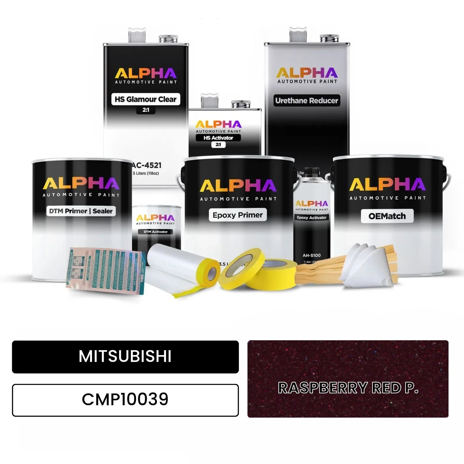 MITSUBISHI RASPBERRY RED P. CMP10039 OEMatch Vehicle Paint Kit