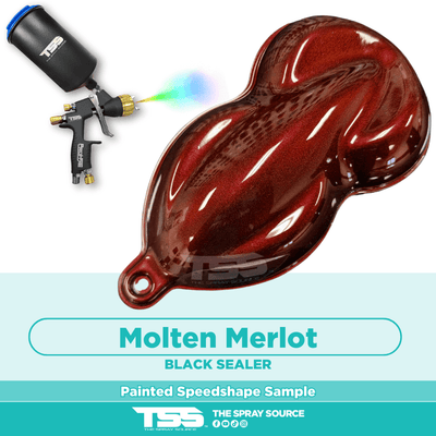 Molten Merlot Pre-Sprayed Speedshape Paint Sample (Black Ground Coat) - The Spray Source - Alpha Pigments