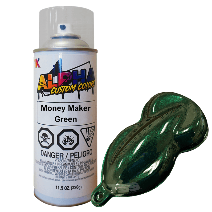 Money Maker Green Spray Can Midcoat - The Spray Source - Alpha Pigments