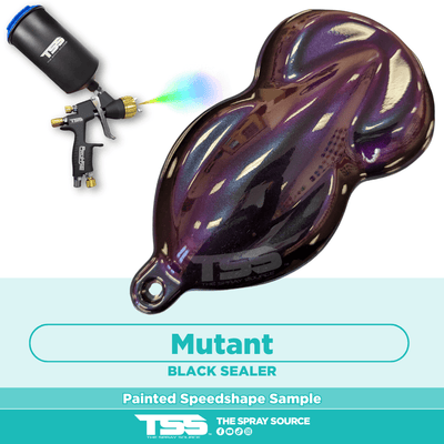 Mutant Pre-Sprayed Speedshape Paint Sample (Black Ground Coat) - The Spray Source - Alpha Pigments