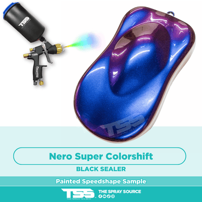 Nero Super Colorshift Pre-Sprayed Speedshape Paint Sample (Black Ground Coat) - The Spray Source - Alpha Pigments