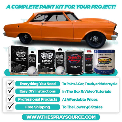 Nielsen Monarch Orange Extra Large Car Kit (White Ground Coat) - The Spray Source - Tamco Paint
