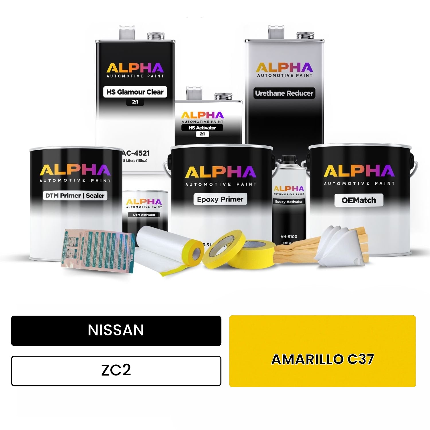 NISSAN AMARILLO C37 ZC2 OEMatch Vehicle Paint Kit