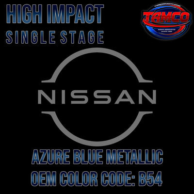 Nissan Azure Blue Metallic | B54 | 2008-2010 | OEM High Impact Single Stage - The Spray Source - Tamco Paint Manufacturing