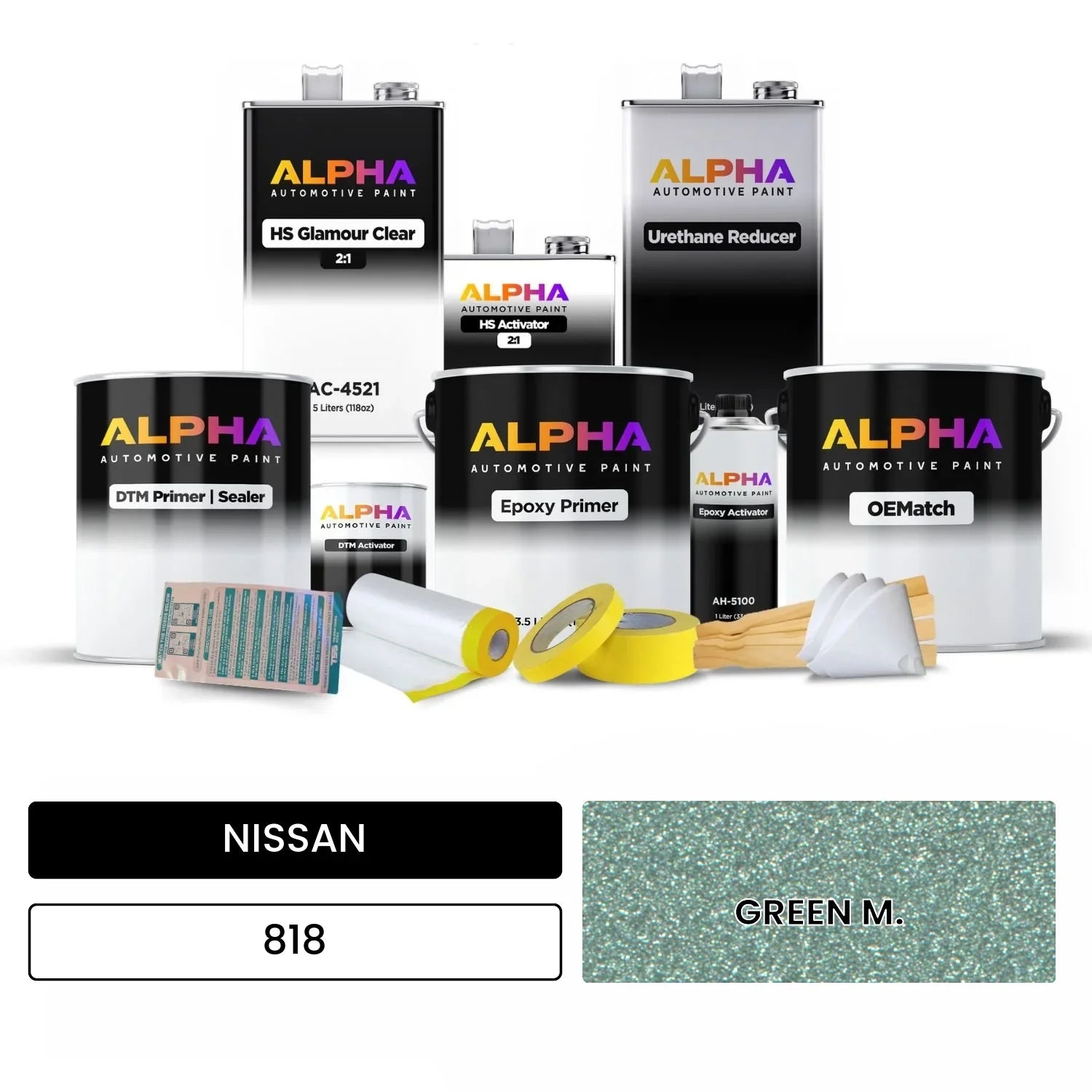 NISSAN GREEN M. 818 OEMatch Vehicle Paint Kit