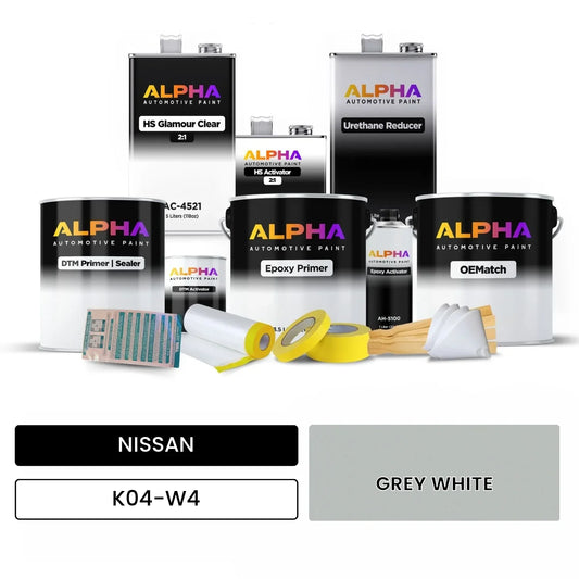 NISSAN GREY WHITE K04-W4 OEMatch Vehicle Paint Kit