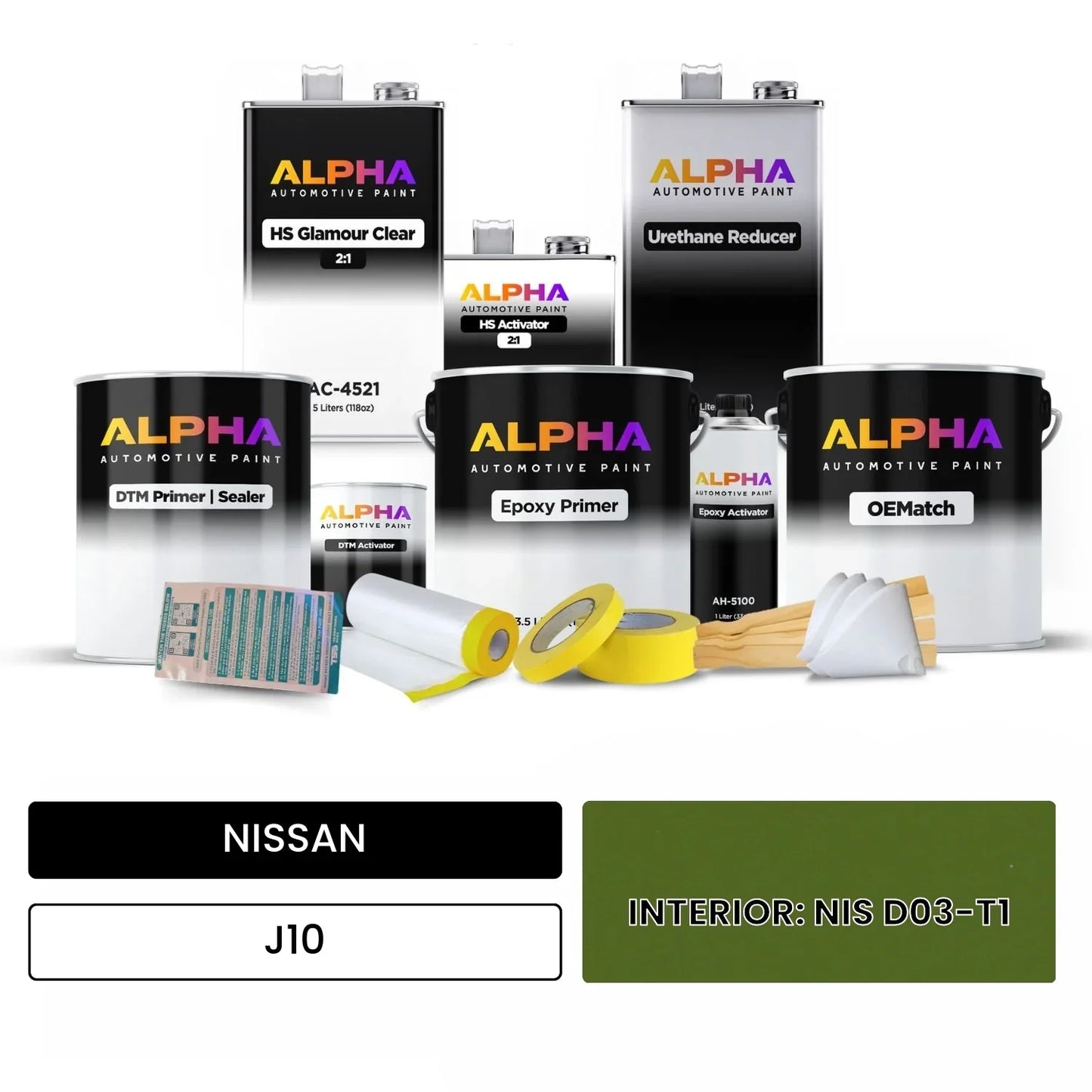 NISSAN INTERIOR: NIS D03-T1 J10 OEMatch Vehicle Paint Kit