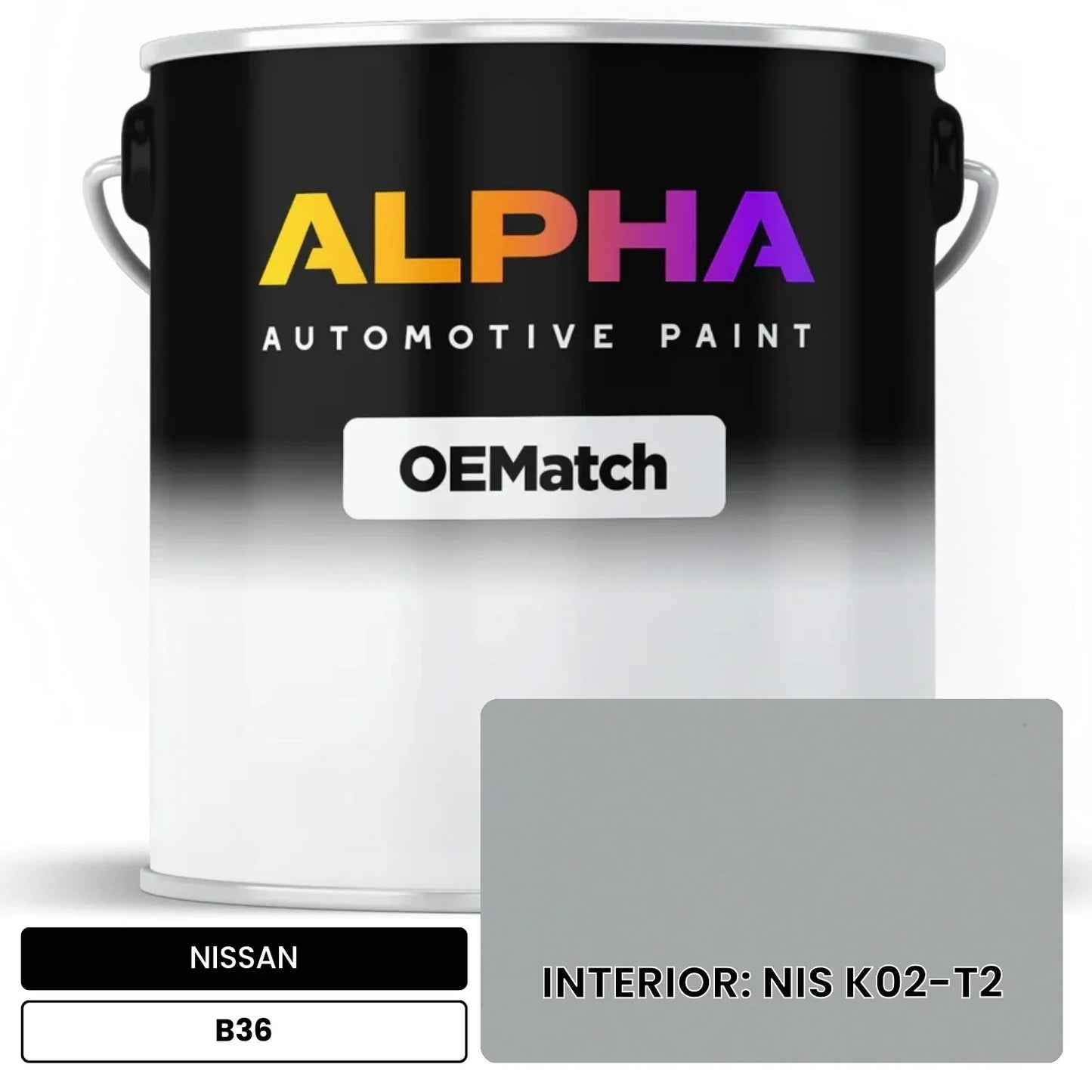 NISSAN INTERIOR: NIS K02-T2 B36 OEMatch Basecoat
