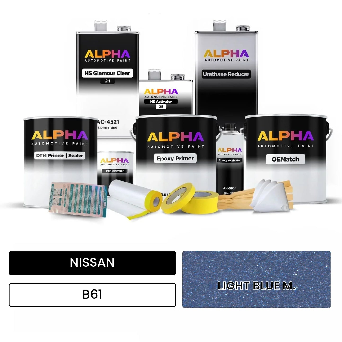NISSAN LIGHT BLUE M. B61 OEMatch Vehicle Paint Kit