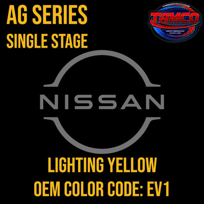 Nissan Lightning Yellow | EV1 | 1998-2002 | OEM AG Series Single Stage - The Spray Source - Tamco Paint Manufacturing