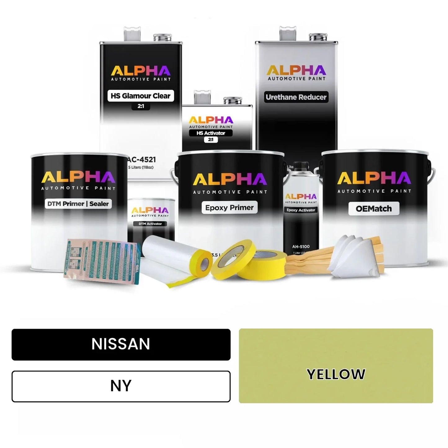 NISSAN YELLOW NY OEMatch Vehicle Paint Kit
