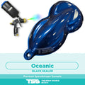 Oceanic Pre-Sprayed Speedshape Paint Sample (Black Ground Coat) - The Spray Source - Alpha Pigments