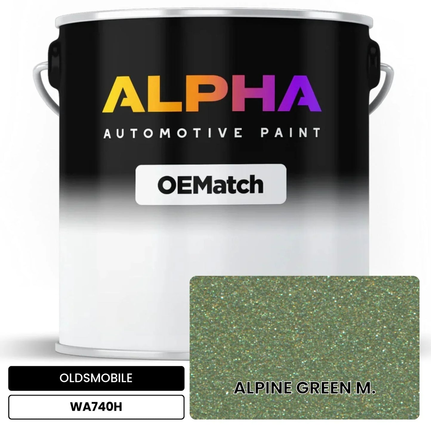 OLDSMOBILE ALPINE GREEN M. WA740H OEMatch Basecoat