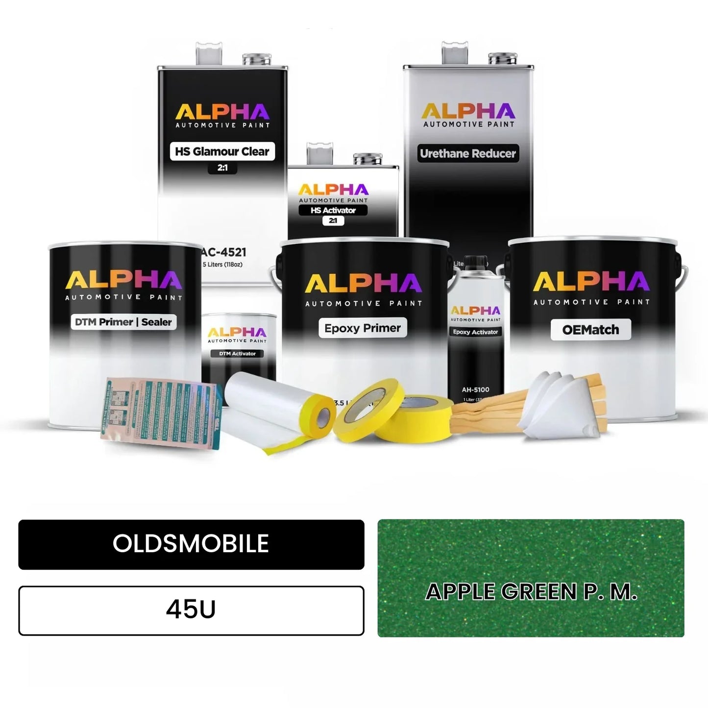 OLDSMOBILE APPLE GREEN P. M. 45U OEMatch Vehicle Paint Kit