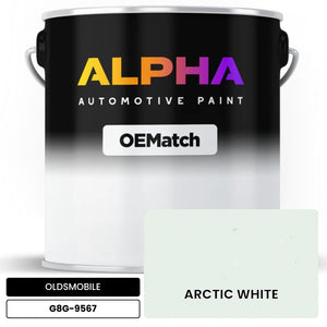 OLDSMOBILE ARCTIC WHITE G8G-9567 | OEMatch Automotive Basecoat