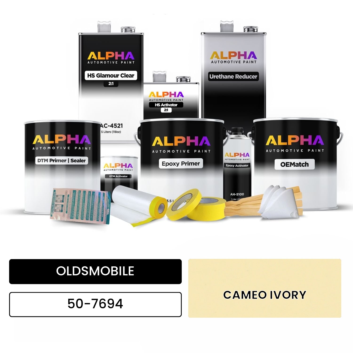 OLDSMOBILE CAMEO IVORY 50-7694 OEMatch Vehicle Paint Kit