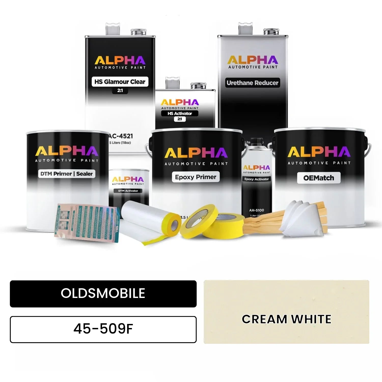 OLDSMOBILE CREAM WHITE 45-509F OEMatch Vehicle Paint Kit