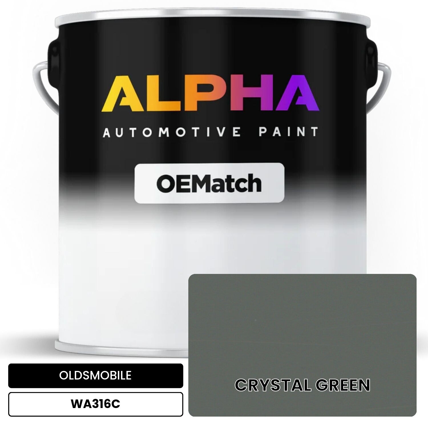 OLDSMOBILE CRYSTAL GREEN WA316C OEMatch Basecoat