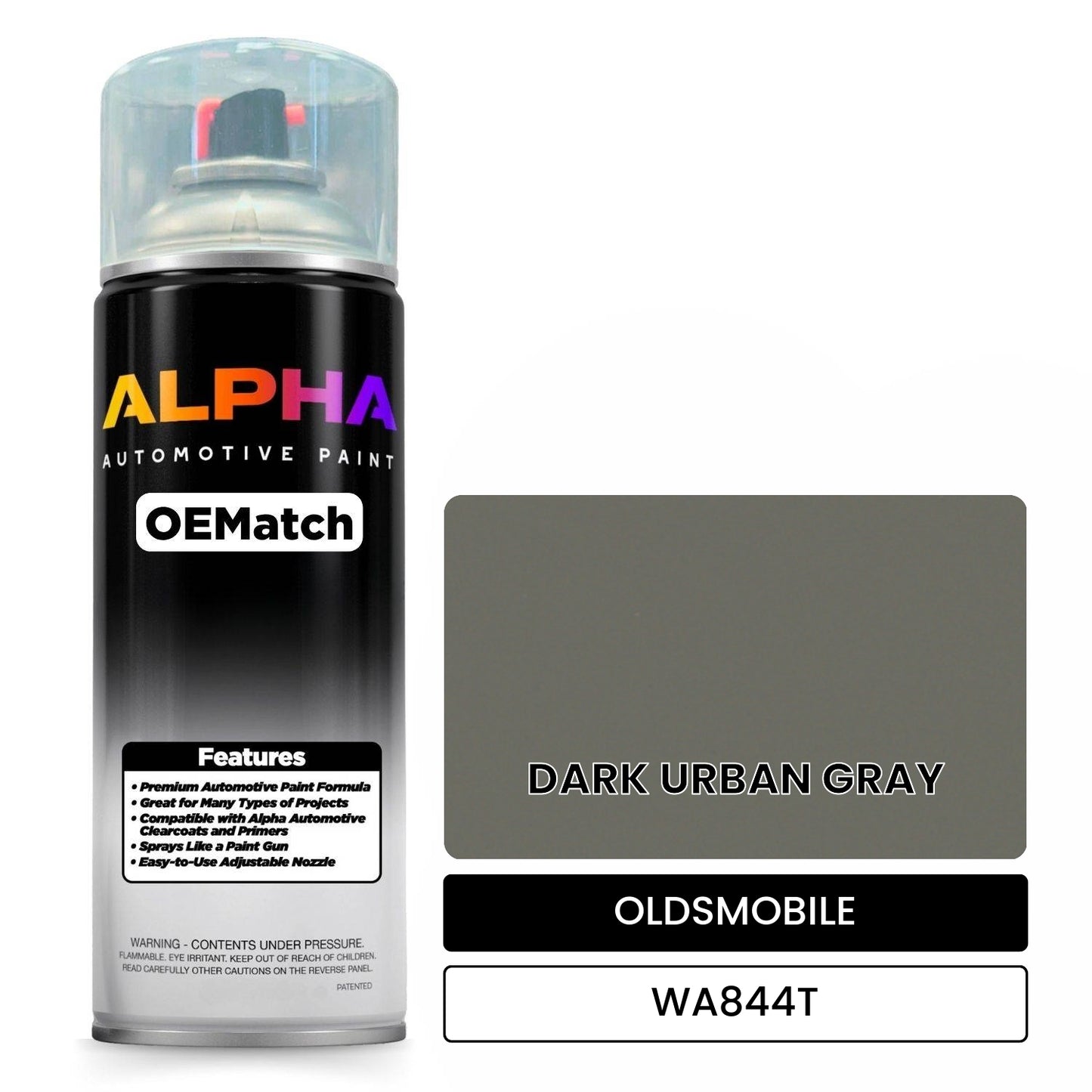 OLDSMOBILE DARK URBAN GRAY WA844T OEMatch Spraycan
