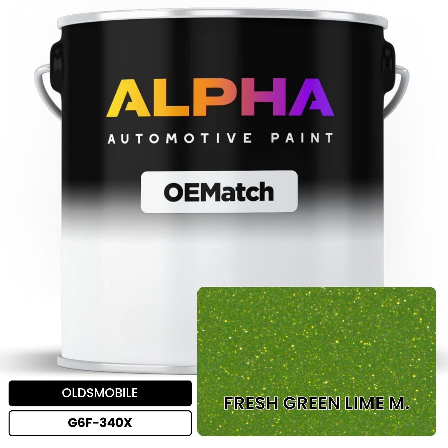 OLDSMOBILE FRESH GREEN LIME M. G6F-340X OEMatch Basecoat