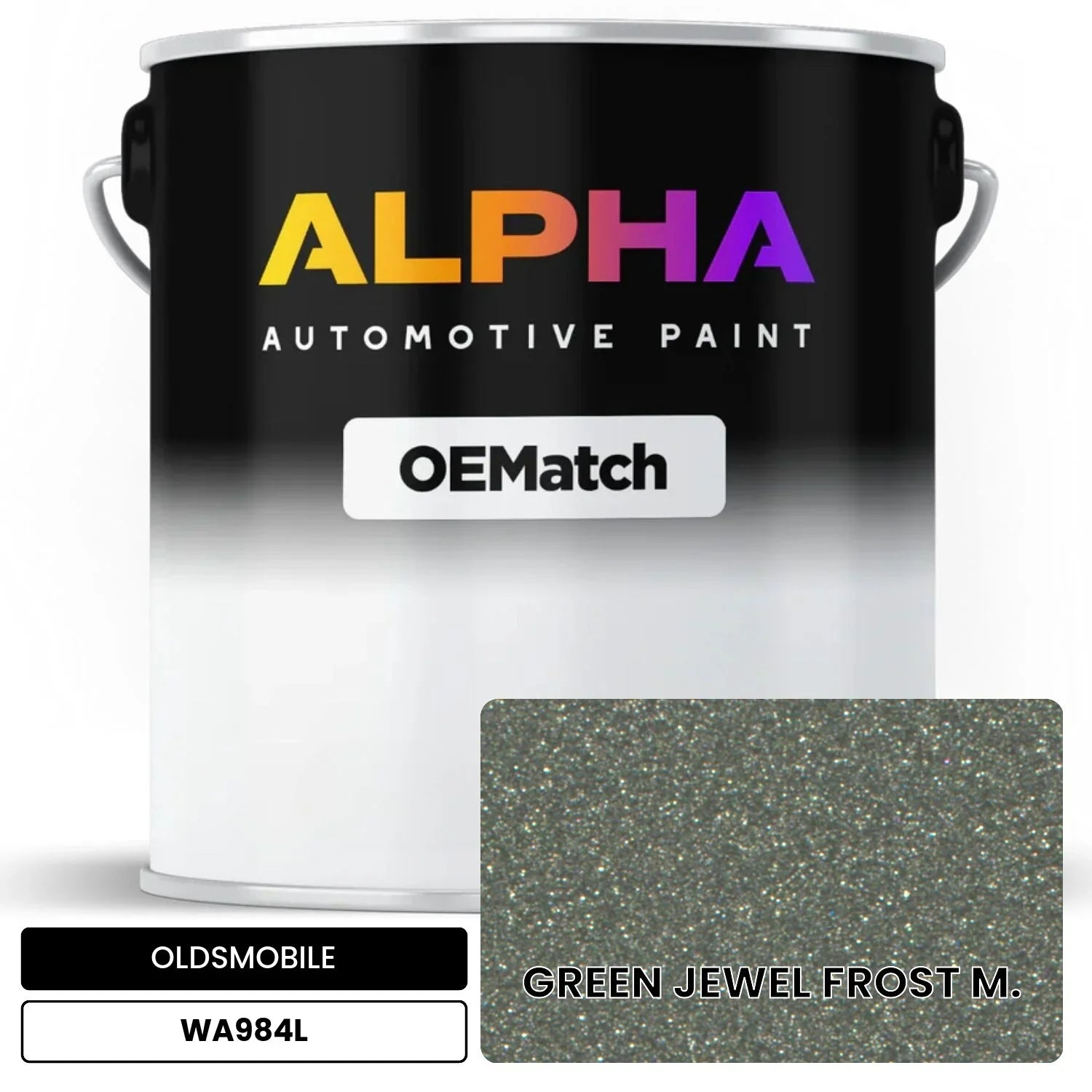 OLDSMOBILE GREEN JEWEL FROST M. WA984L OEMatch Basecoat