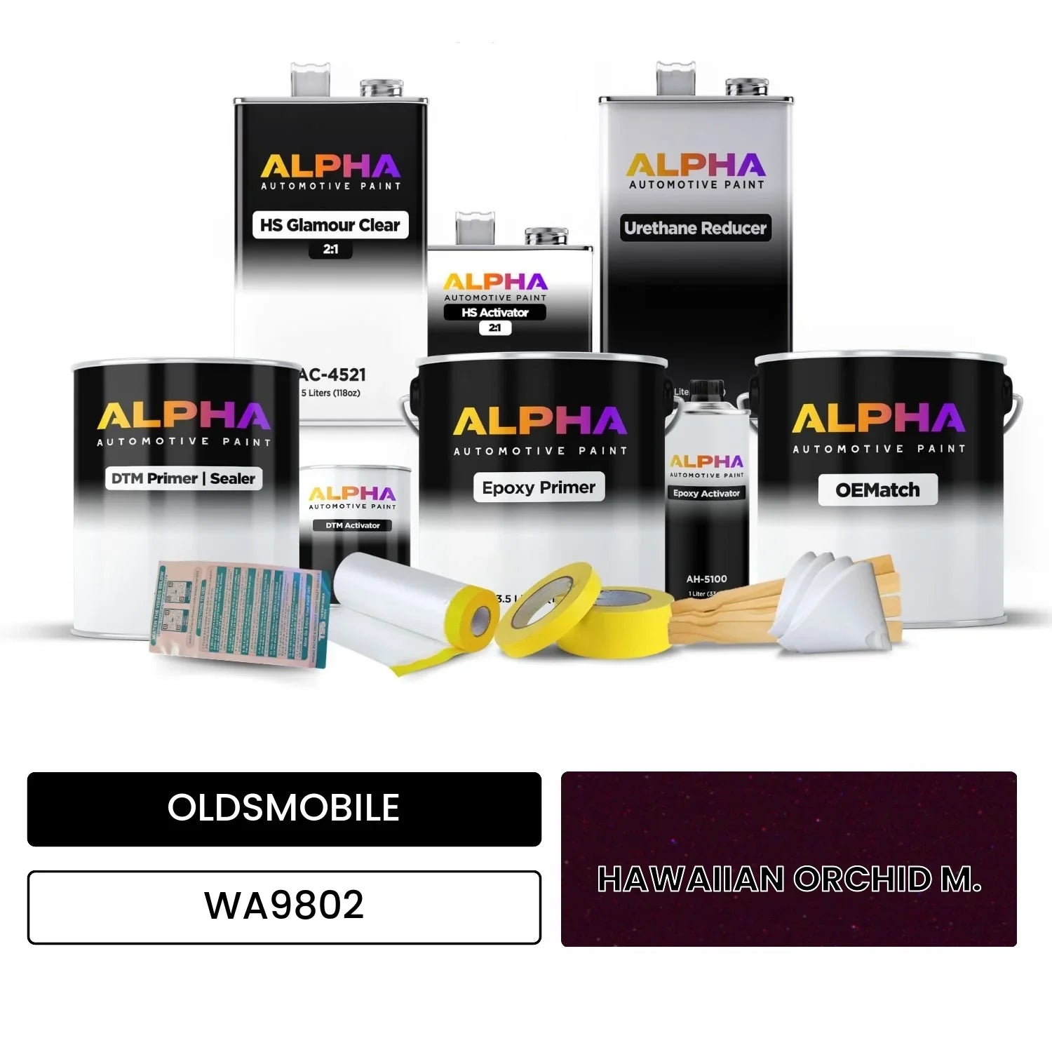 OLDSMOBILE HAWAIIAN ORCHID M. WA9802 OEMatch Vehicle Paint Kit