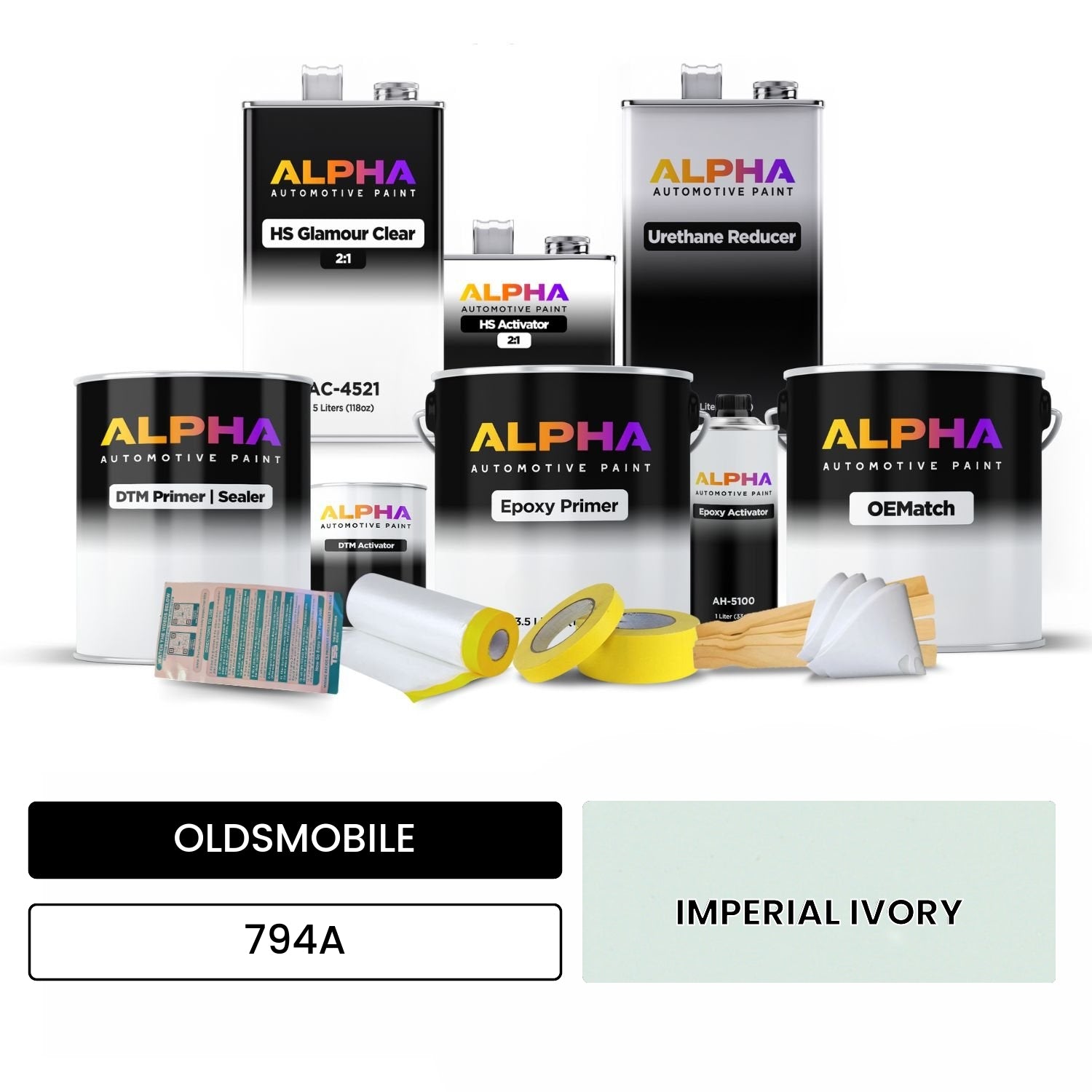 OLDSMOBILE IMPERIAL IVORY 794A OEMatch Vehicle Paint Kit
