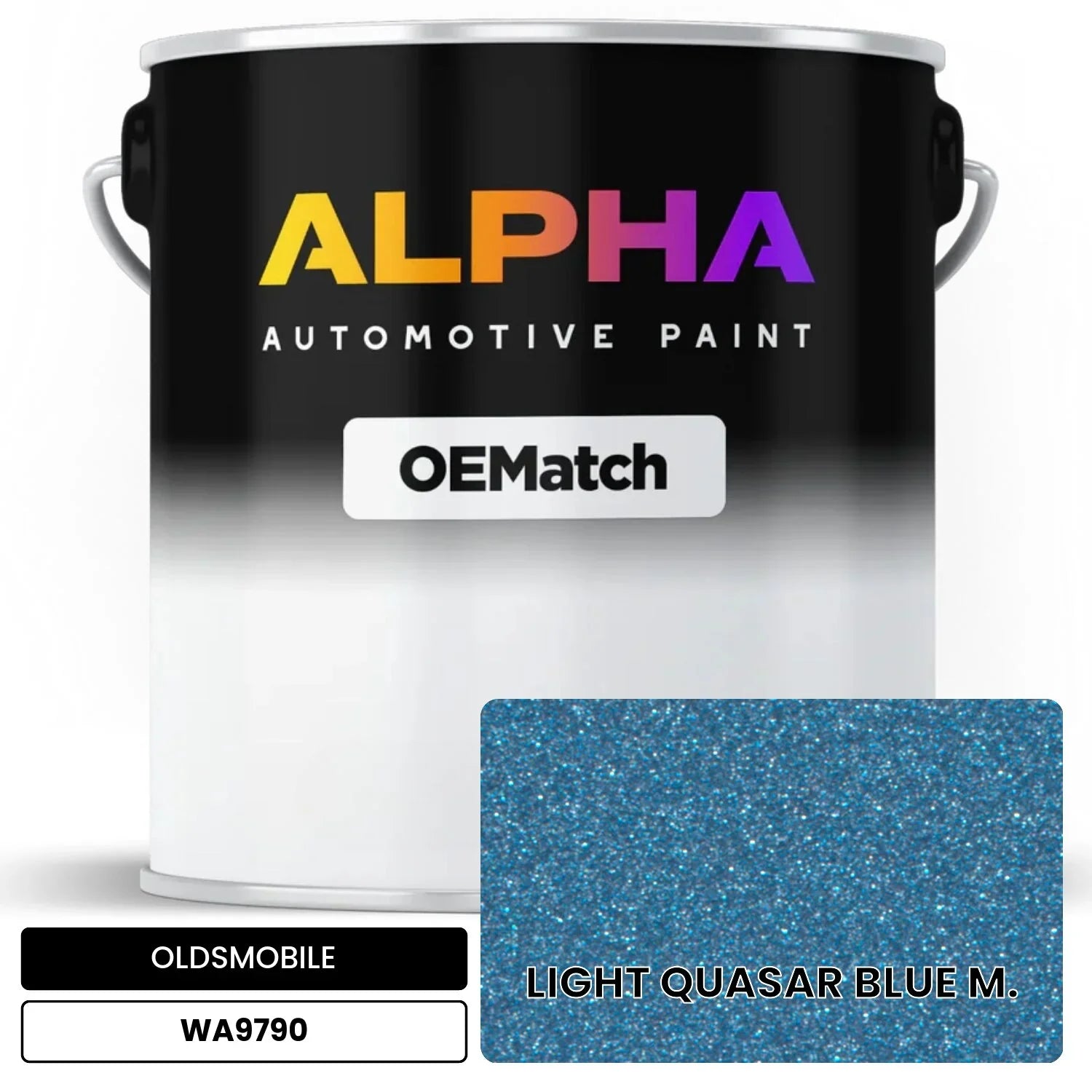 OLDSMOBILE LIGHT QUASAR BLUE M. WA9790 OEMatch Basecoat
