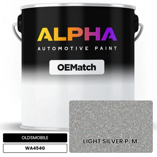 OLDSMOBILE LIGHT SILVER P. M. WA454G OEMatch Basecoat