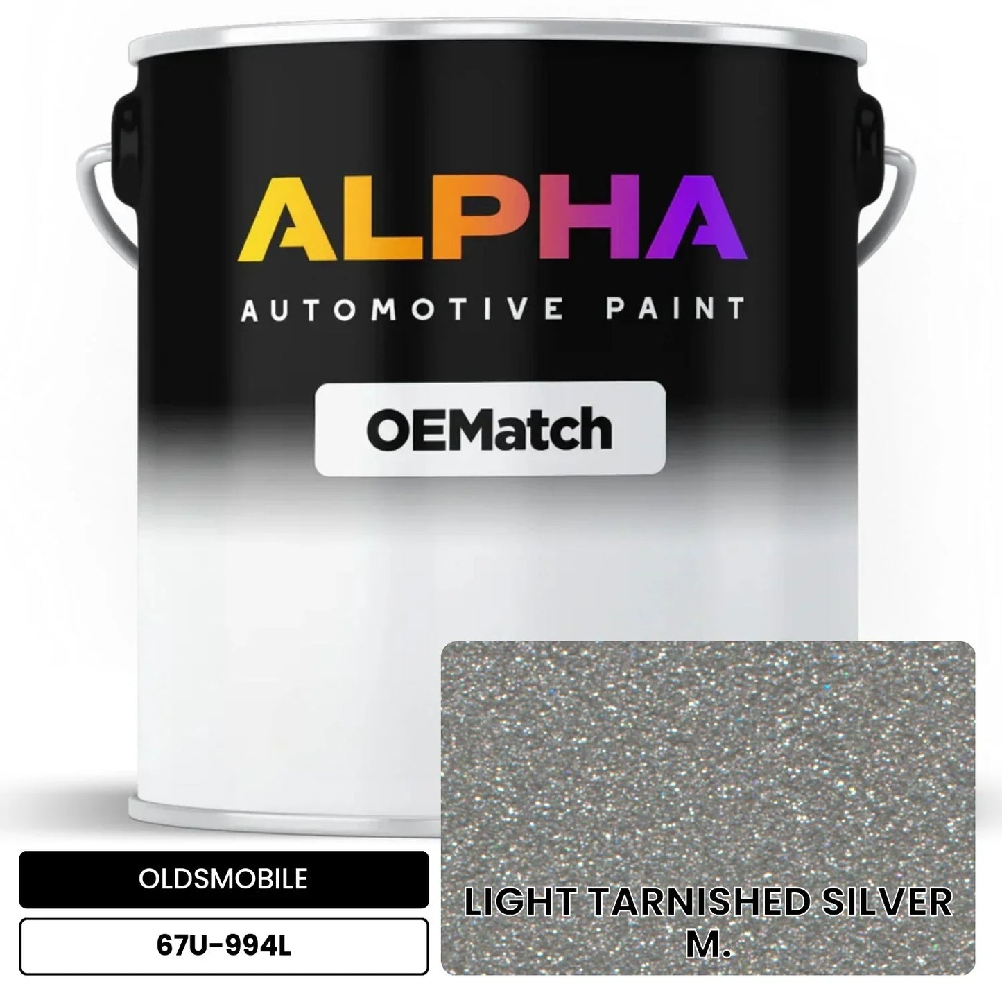 OLDSMOBILE LIGHT TARNISHED SILVER M. 67U-994L OEMatch Basecoat