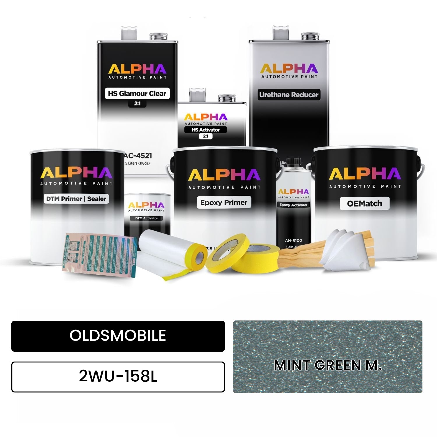 OLDSMOBILE MINT GREEN M. 2WU-158L OEMatch Vehicle Paint Kit