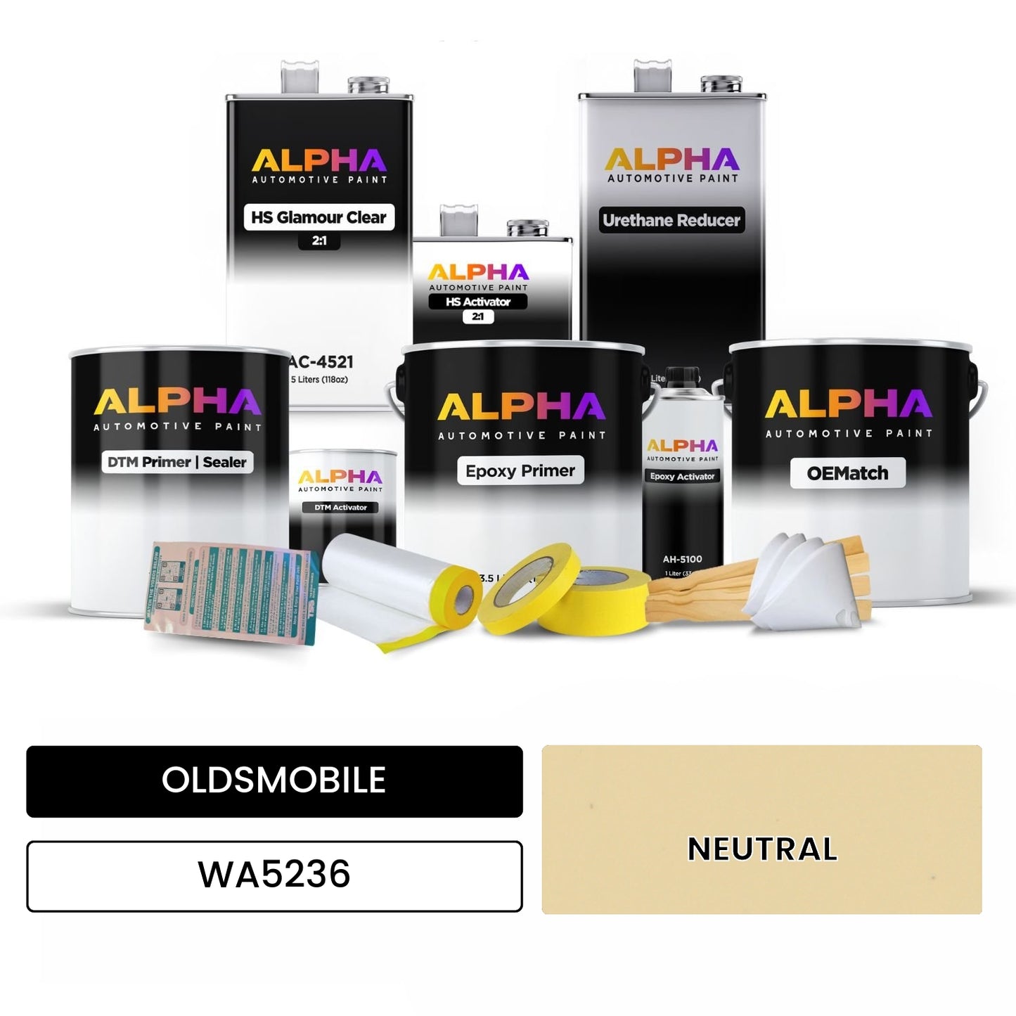 OLDSMOBILE NEUTRAL WA5236 OEMatch Vehicle Paint Kit