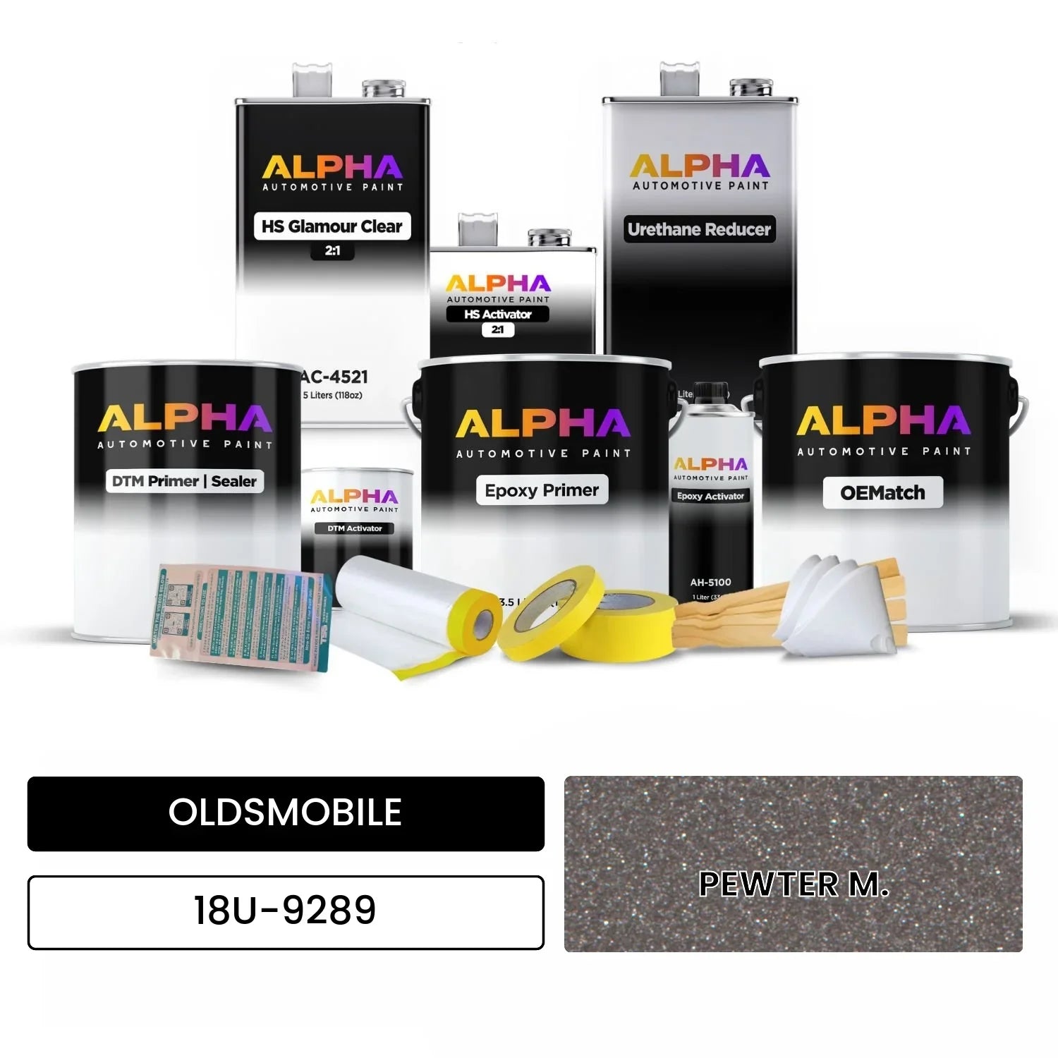 OLDSMOBILE PEWTER M. 18U-9289 OEMatch Vehicle Paint Kit